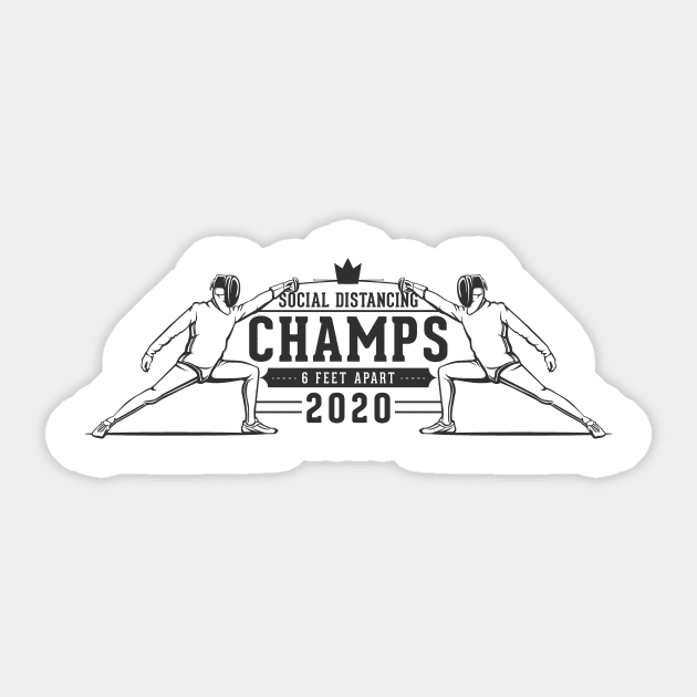 Social distance champs Sticker by CoDDesigns